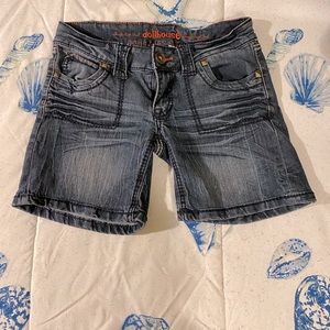Slim fitting jean shorts
